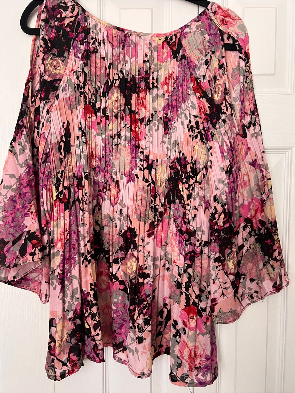 Spense Pink Floral Pleated Tunic